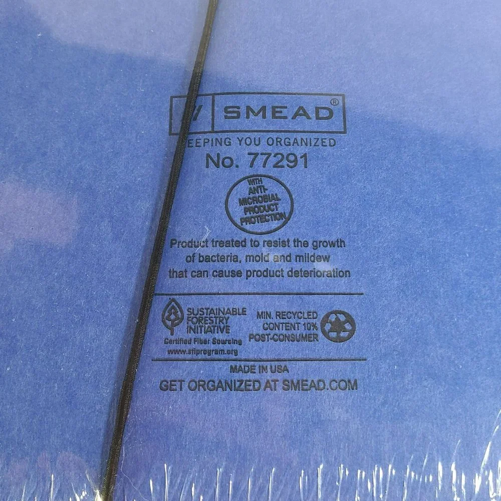 Smead Brights 4 Wallets Folders Letter Size With Flap & Cord Antimicrobial